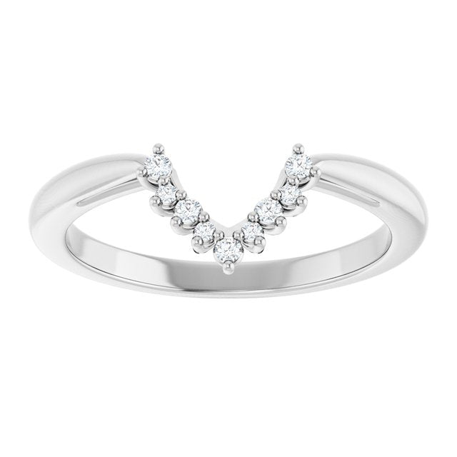Platinum .06 CTW Natural Diamond Natural Matching Band