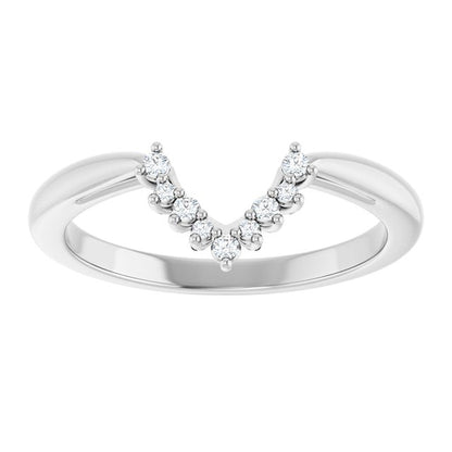 Platinum .06 CTW Natural Diamond Natural Matching Band