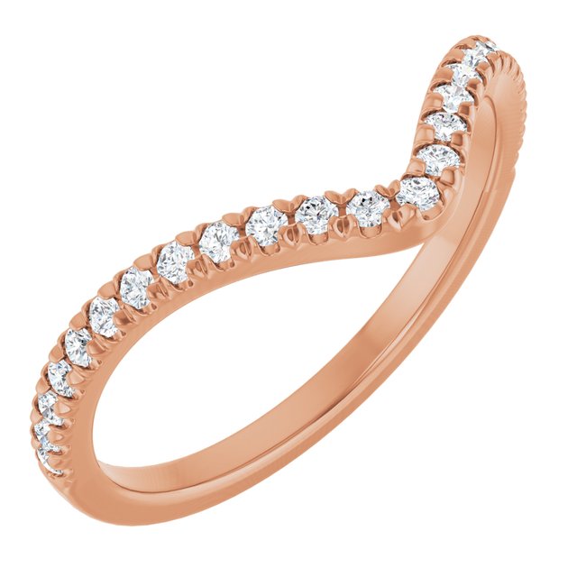 1/5 CTW Natural Diamond Contour French-Set Band