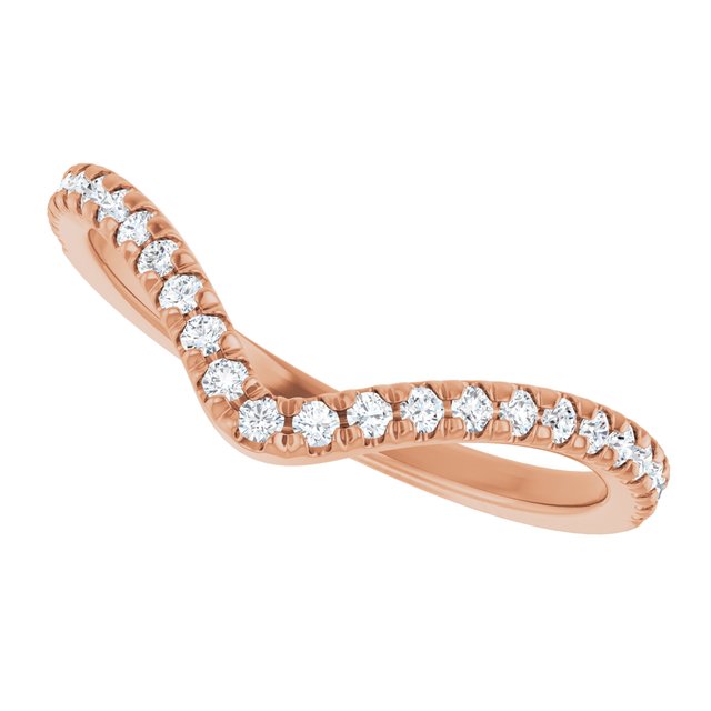 1/5 CTW Natural Diamond Contour French-Set Band