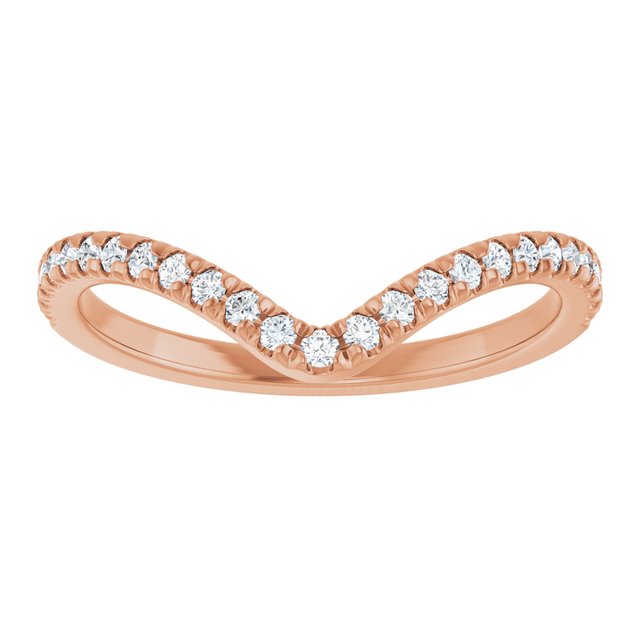 1/5 CTW Natural Diamond Contour French-Set Band