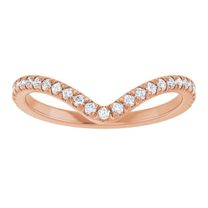 1/5 CTW Natural Diamond Contour French-Set Band