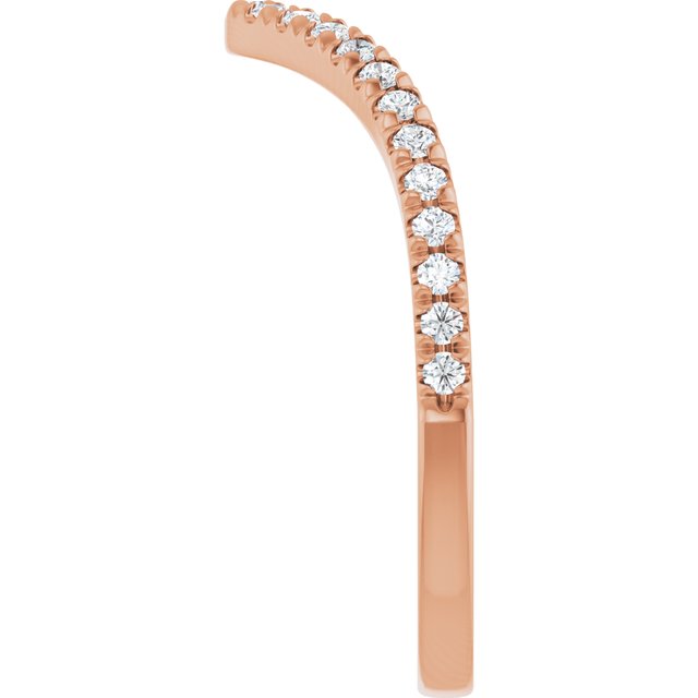 1/5 CTW Natural Diamond Contour French-Set Band