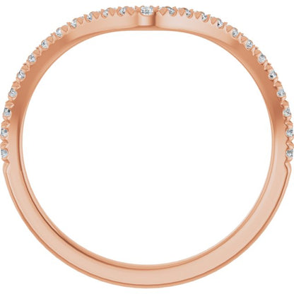 1/5 CTW Natural Diamond Contour French-Set Band