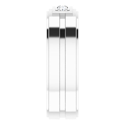 1/4 CTW Natural Diamond Three-Stone Band