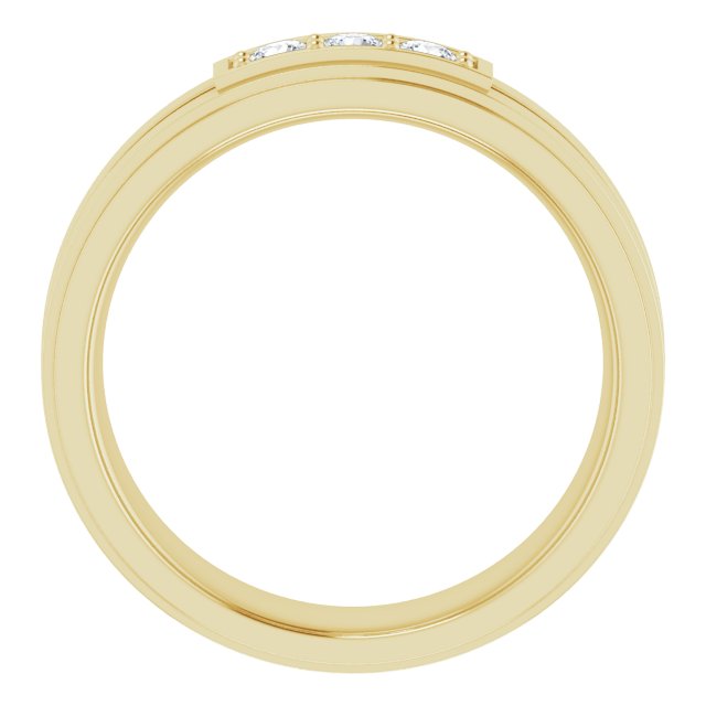 1/4 CTW Natural Diamond Three-Stone Band