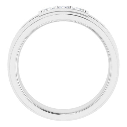1/4 CTW Natural Diamond Three-Stone Band