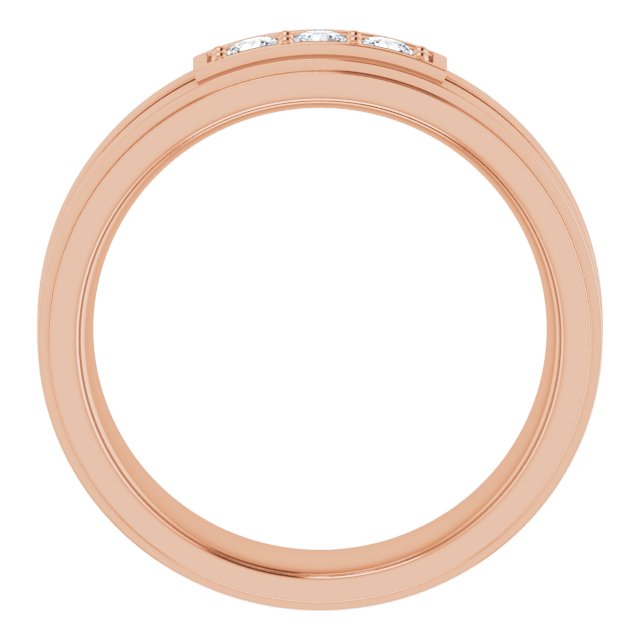 1/4 CTW Natural Diamond Three-Stone Band