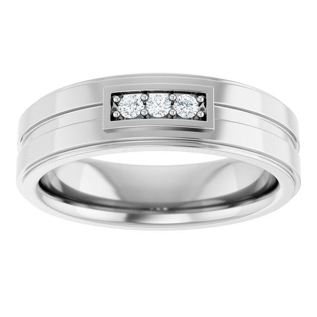 1/10 CTW Natural Diamond Three-Stone Band