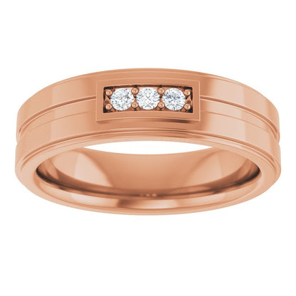 1/10 CTW Natural Diamond Three-Stone Band