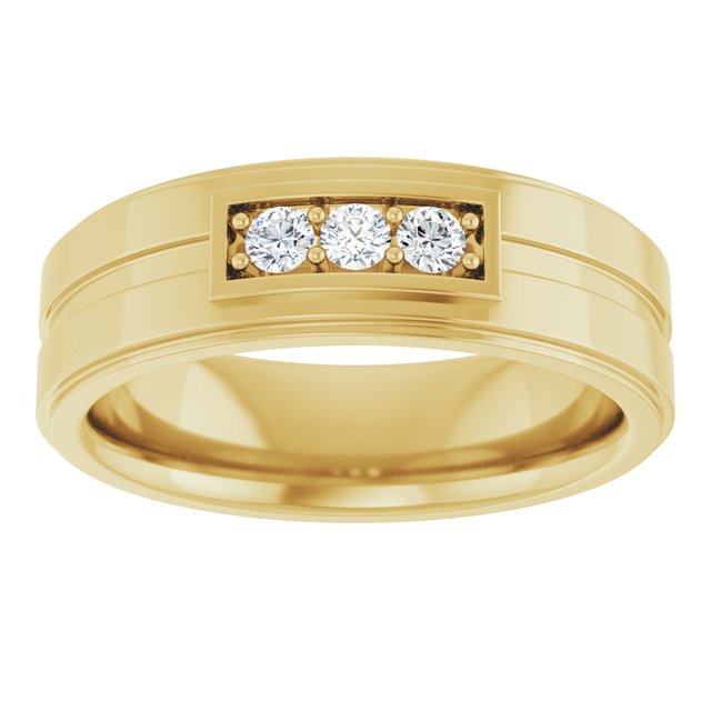 1/5 CTW Natural Diamond Three-Stone Band