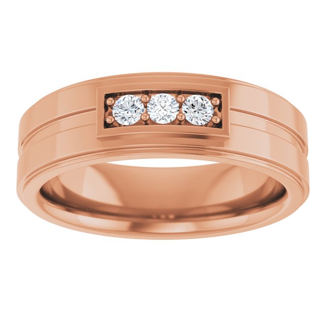 1/5 CTW Natural Diamond Three-Stone Band