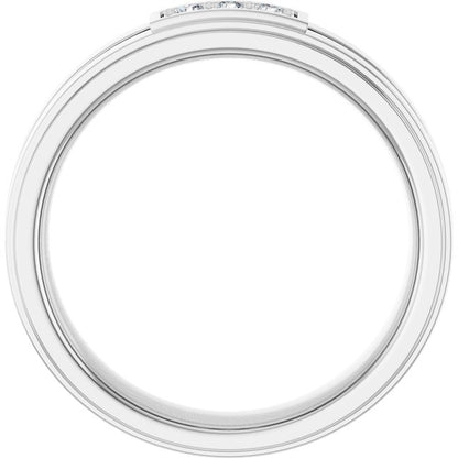 1/10 CTW Natural Diamond Three-Stone Band