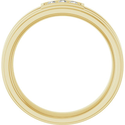 1/10 CTW Natural Diamond Three-Stone Band