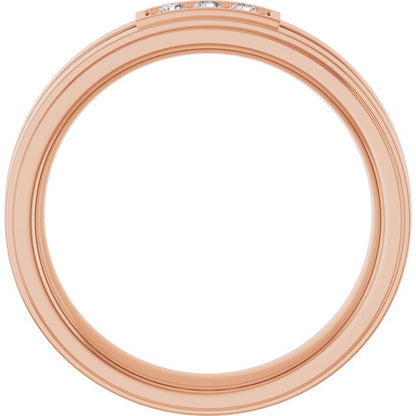 1/10 CTW Natural Diamond Three-Stone Band