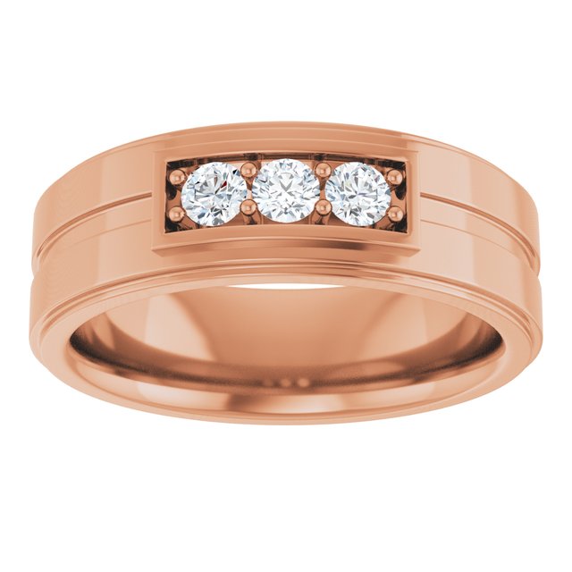 1/3 CTW Natural Diamond Three-Stone Band