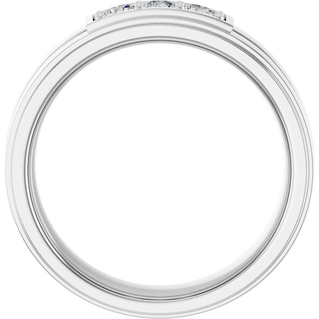1/3 CTW Natural Diamond Three-Stone Band