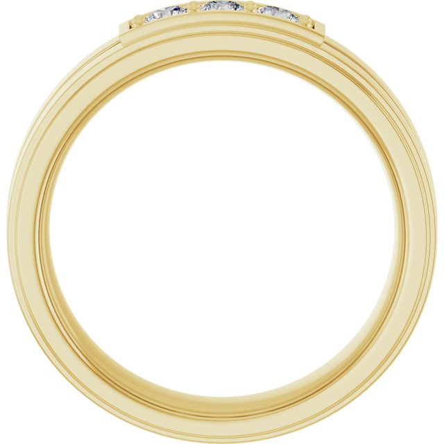 1/3 CTW Natural Diamond Three-Stone Band