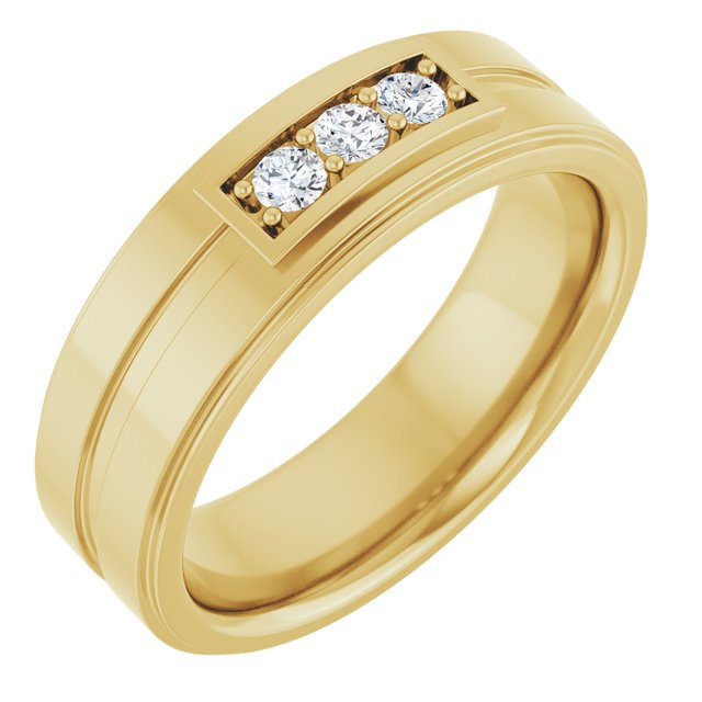 1/5 CTW Natural Diamond Three-Stone Band