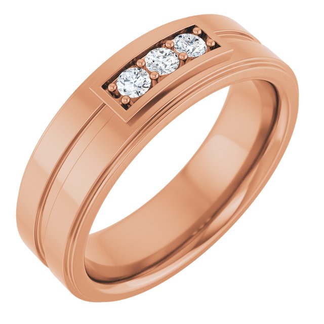 1/5 CTW Natural Diamond Three-Stone Band