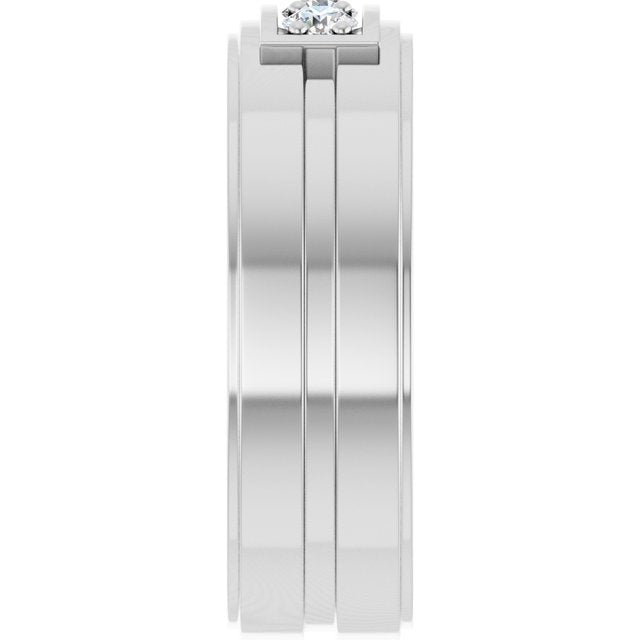 1/3 CTW Natural Diamond Three-Stone Band