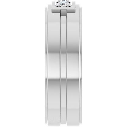 1/3 CTW Natural Diamond Three-Stone Band