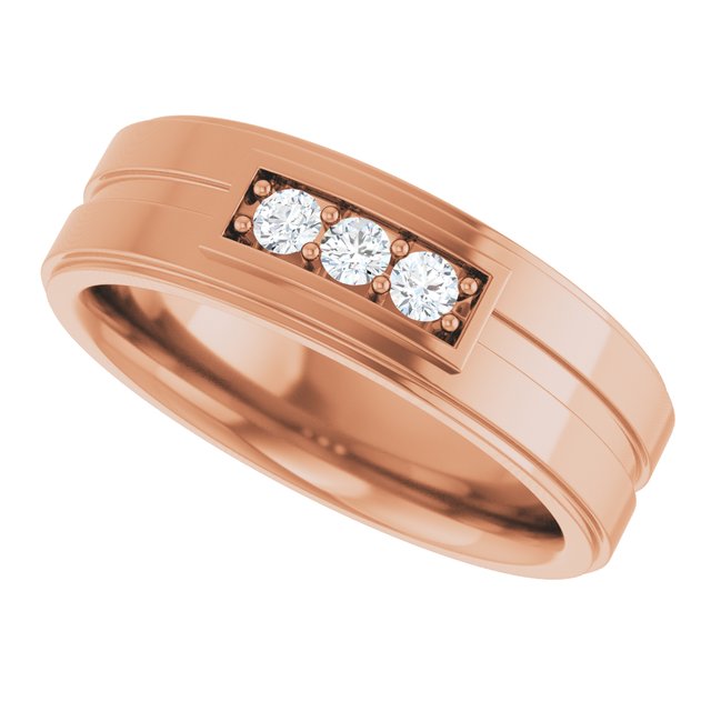1/5 CTW Natural Diamond Three-Stone Band