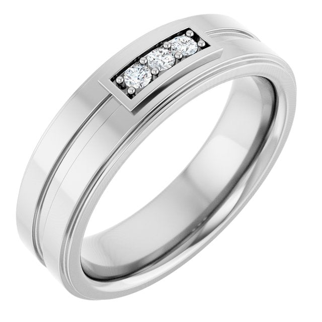 1/10 CTW Natural Diamond Three-Stone Band