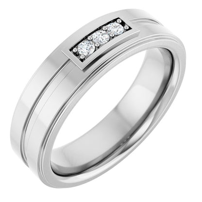 1/10 CTW Natural Diamond Three-Stone Band