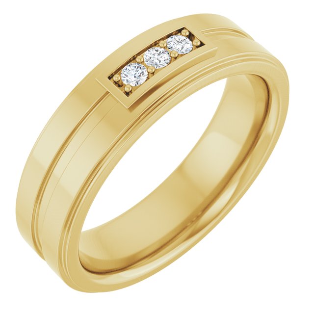 1/10 CTW Natural Diamond Three-Stone Band