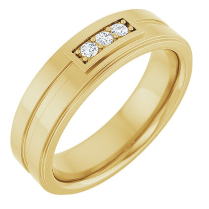 1/10 CTW Natural Diamond Three-Stone Band
