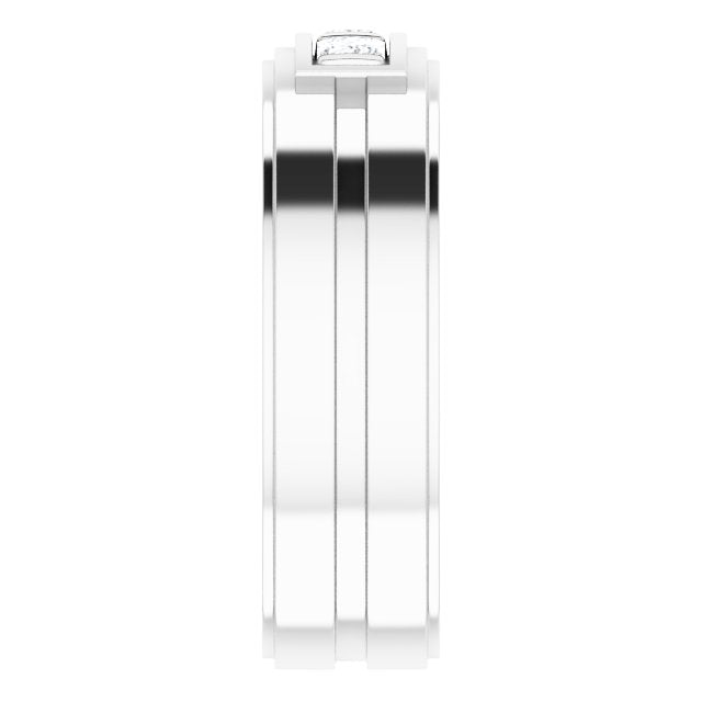 Square 1/4 CTW Natural Diamond Three-Stone Band