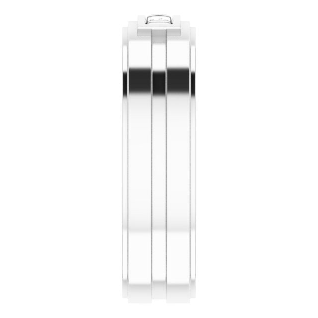 Square 1/6 CTW Natural Diamond Three-Stone Band
