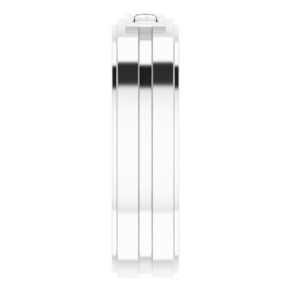 Square 1/6 CTW Natural Diamond Three-Stone Band