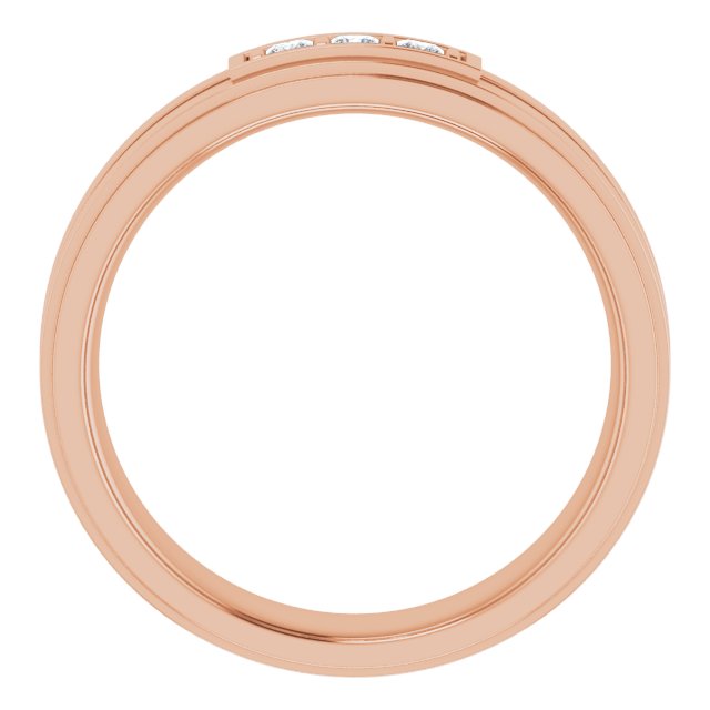 Square 1/6 CTW Natural Diamond Three-Stone Band