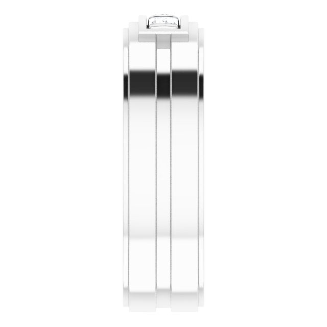 Square 1/4 CTW Natural Diamond Three-Stone Band