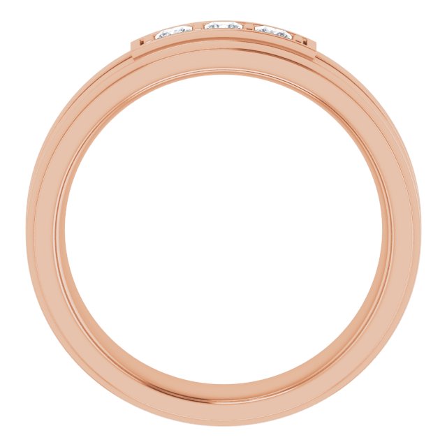 Square 1/4 CTW Natural Diamond Three-Stone Band