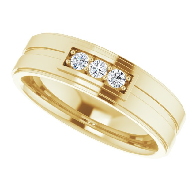 1/4 CTW Natural Diamond Three-Stone Band