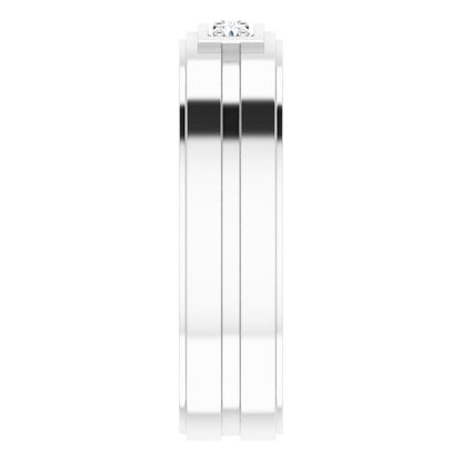 1/4 CTW Natural Diamond Three-Stone Band