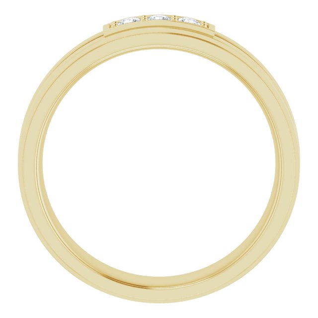 1/4 CTW Natural Diamond Three-Stone Band