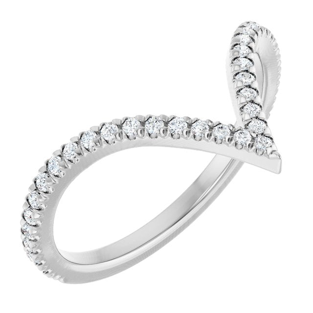 1/5 CTW Natural Diamond French-Set Contour Band