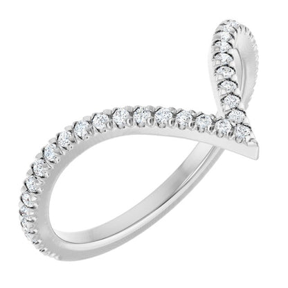 1/5 CTW Natural Diamond French-Set Contour Band