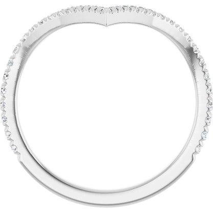 1/5 CTW Natural Diamond French-Set Contour Band