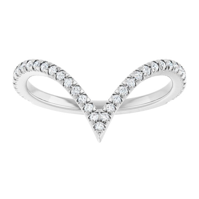 1/5 CTW Natural Diamond French-Set Contour Band