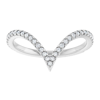 1/5 CTW Natural Diamond French-Set Contour Band