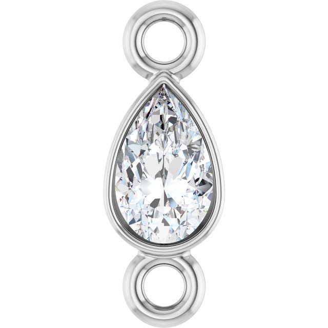 1/10 CT Natural Diamond Link, 4 mm x 7.7 mm