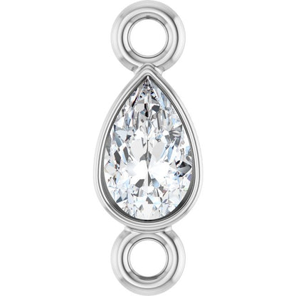 1/10 CT Natural Diamond Link, 4 mm x 7.7 mm