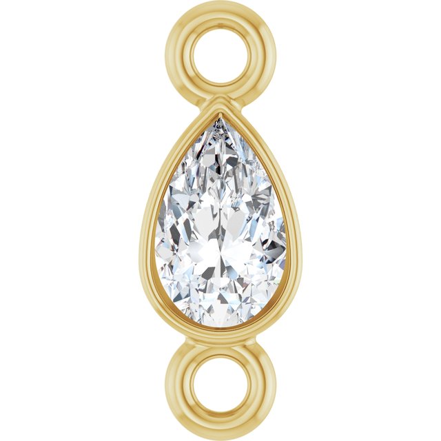 1/10 CT Natural Diamond Link, 4 mm x 7.7 mm