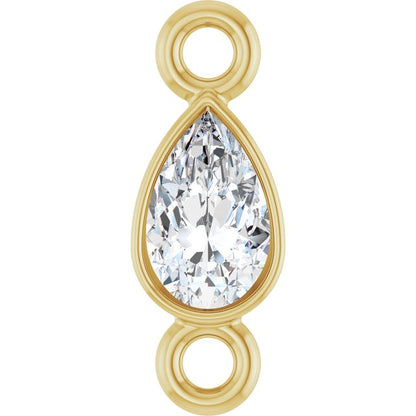 1/10 CT Natural Diamond Link, 4 mm x 7.7 mm