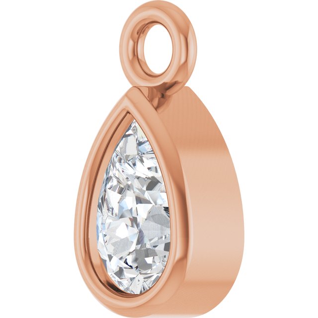 1/10 CT Lab-Grown Diamond Dangle, 3.61 mm x 7.14 mm